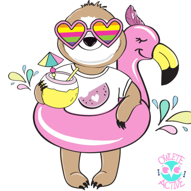 owlete active party sloth collection of activewear
