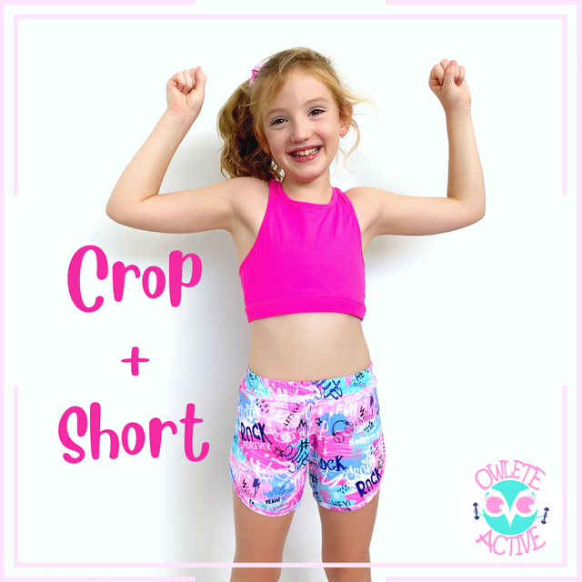 owlete activewear for girls lycra spandex sets shorts crops capris squat proof high quality fabrics