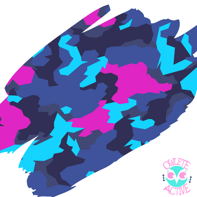 owlete active camo collection of activewear