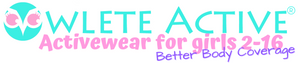 owlete active girls kids activewear with better body coverage for girls 2-16 years located in north lakes Brisbane creating tasteful dignified colourful quality activewear and accessories for girls 