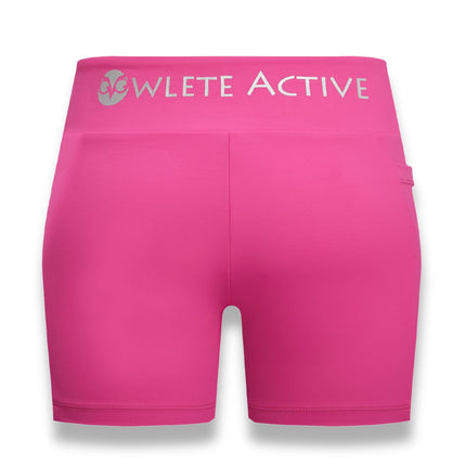owlete active pink gym shorts for girls